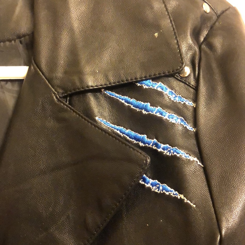 NWOT faux leather embroidered jacket - Picture 4 of 12